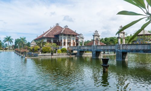 Karangasem water temple palace in Bali, Indonesia